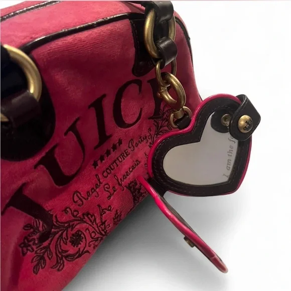 Vintage Juicy Couture pink Bag with Heart Charm - Picture 5 of 6